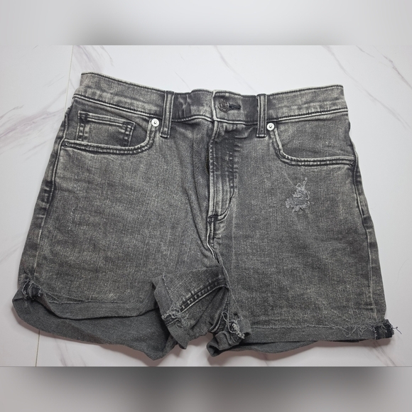 Express Pants - Express Charcoal Gray Distressed Denim Shorts | Size 4